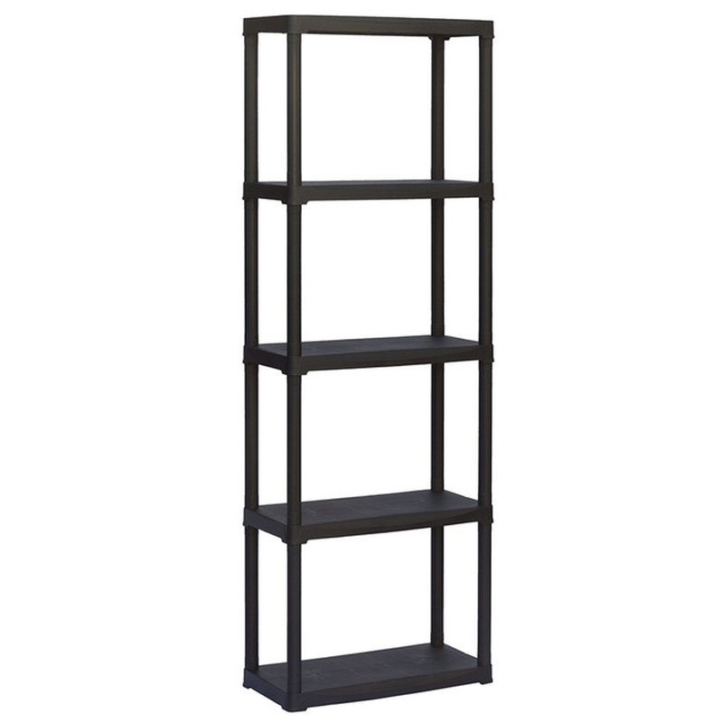 Modular Polypropylene Artplast Shelves Collection "Tempo", with Various Dimensions and Shelves Black and Ivory Color