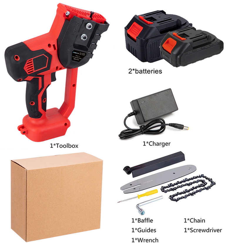 4In/6In/8In Electric Saw Chainsaw Mini Wood Cutters Bracket Motor for 18V Battery 500R/Min Chain Power Tool