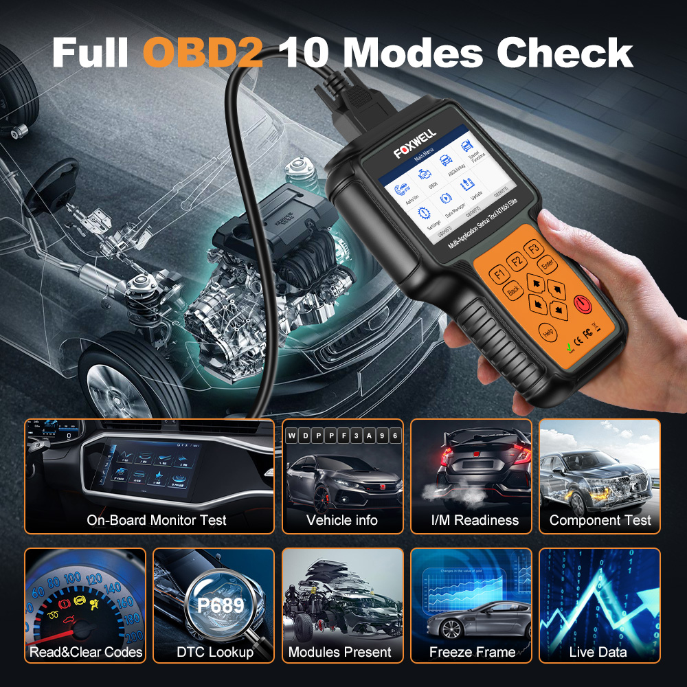 NT650 Elite OBD2 Automotive Scanner ABS SRS A/F BRT DPF 26 Reset Professional OBD Auto Car Diagnostic Tool OBD2 Scanner