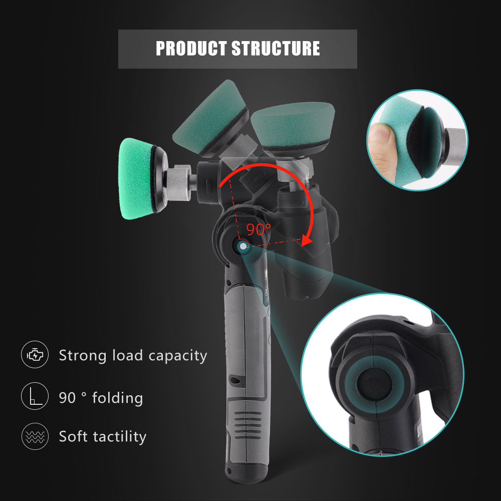 Cordless Mini Car Polisher 3.7V Micro Portable Scratches Killer Machine Rotary Dual Action Rechargable Auto Detailing