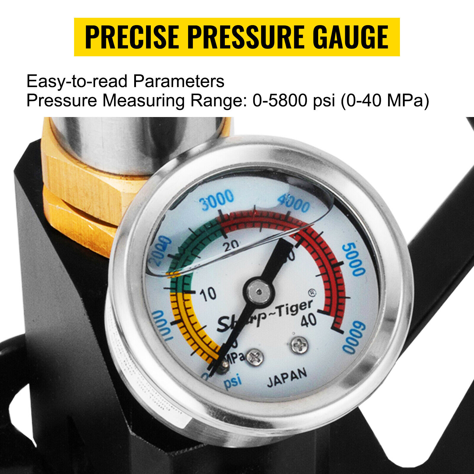 3 Stage PCP Pump + Pressure Gauge 4500PSI Tire Kayak Ball Inflatable Rifle Air Gun Filling Stirrup High Pressure Hand Pump