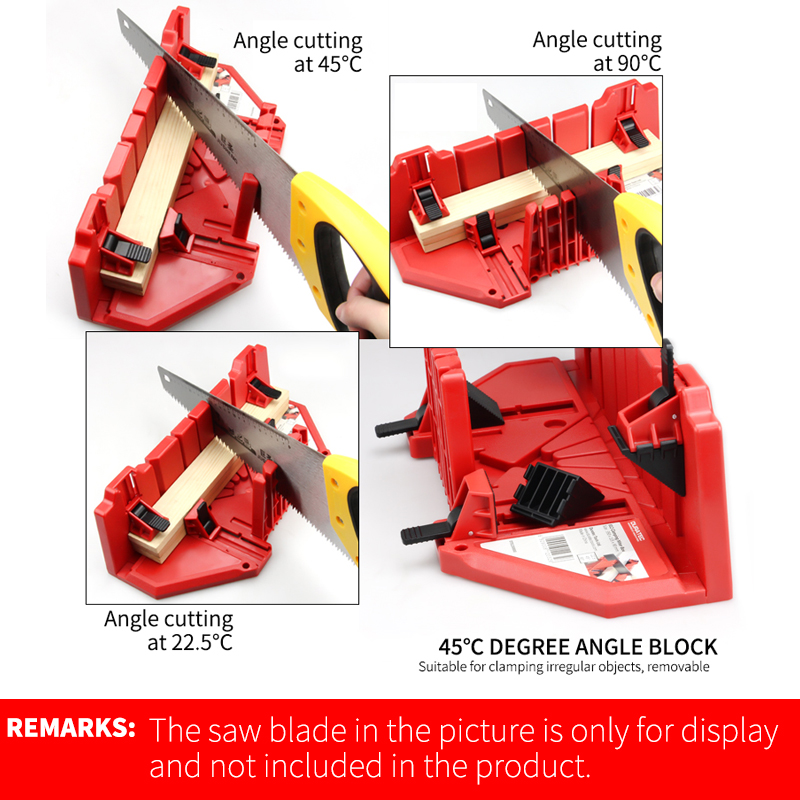 Multi Function Woodworking Saw Ark Clamping Mitre Box 10/12/14 Inch Miter Box with Backsaw