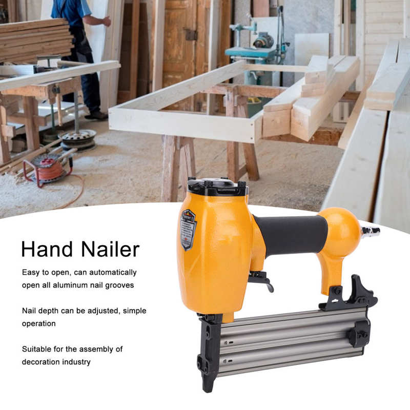 Pneumatic Nail Gun Air Stapler Nailer Tools 425K Code Nail For Wood  Decoration | eBay