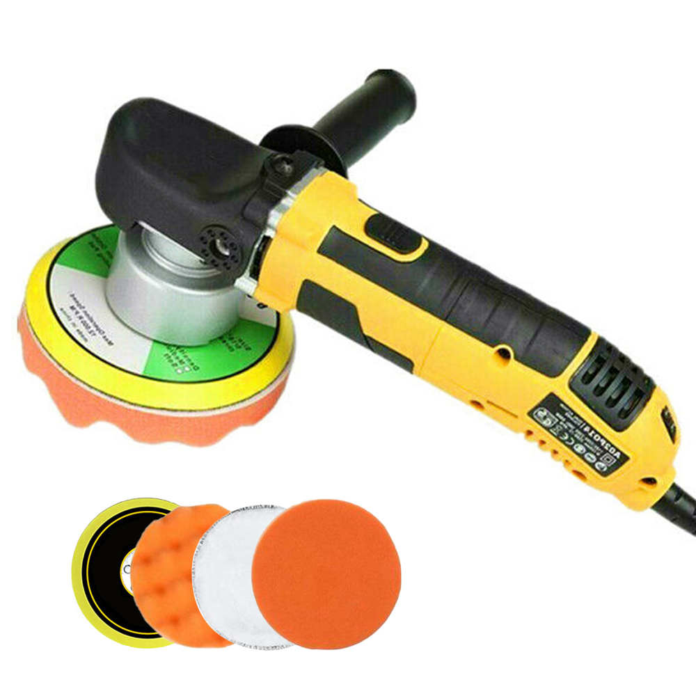 220V/110V Dual Action Car Polisher DA Car Polishing Machine Electric Random Orbit Adjustable Speed Waxer Buffer Machine