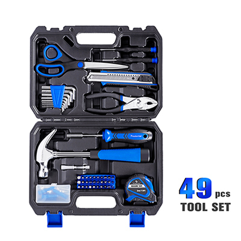 49Pcs Tools Set Household Tool Box Herramientas Screwdriver Knife Hammer Woodworking Hand Car Repair Ferramentas by