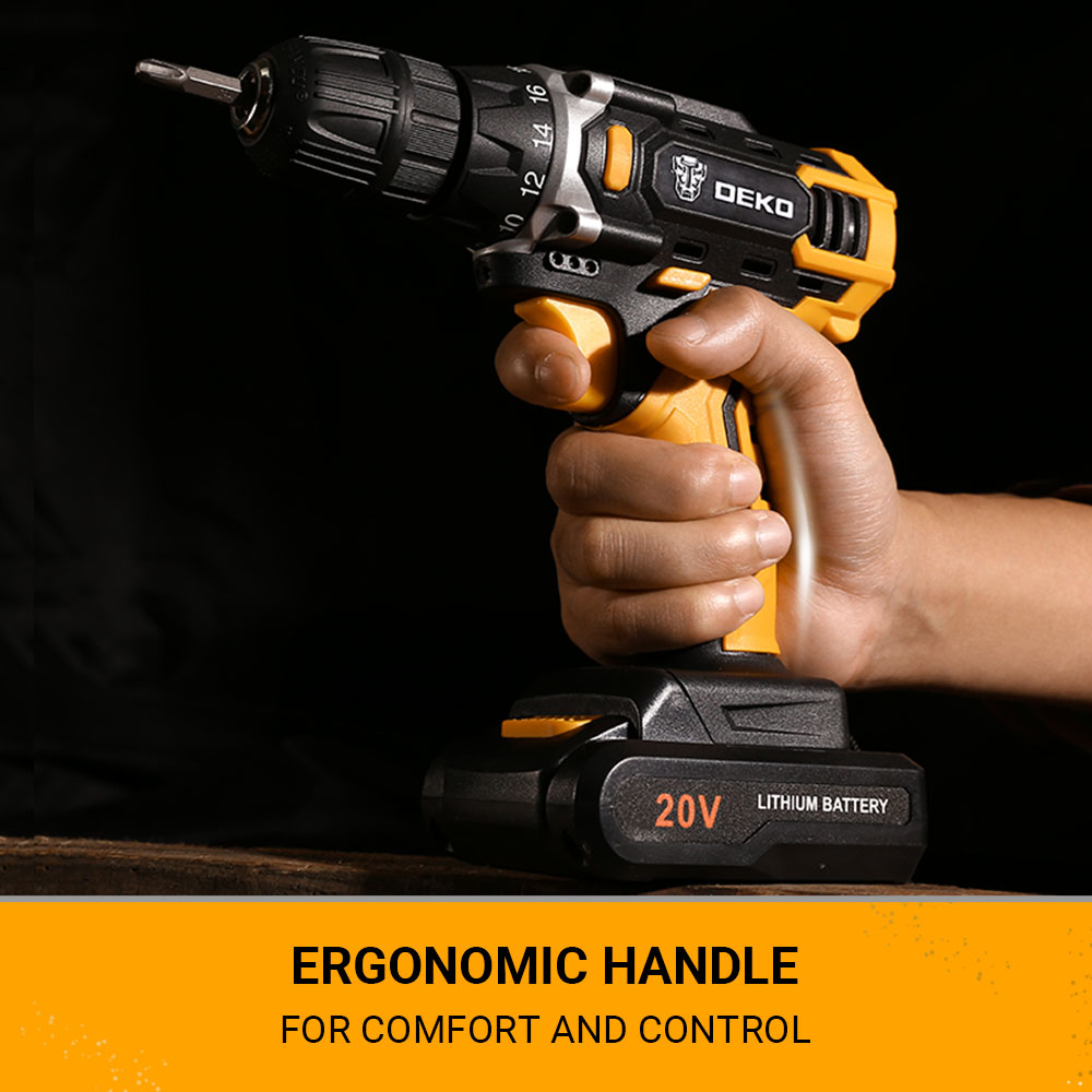 20V MAX Cordless Drill Power Tools Wireless Drills Rechargeable Drill Set for Electric Screwdriver Battery Driller Tool