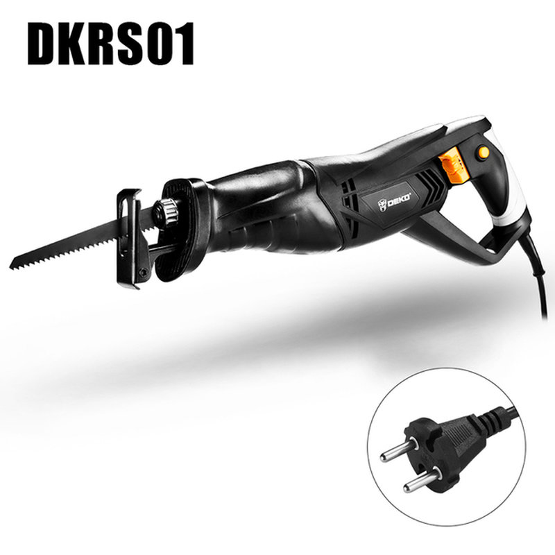 20V Cordless Reciprocating Saw Adjustable Speed Electric Saw with Battery and 4 Pieces Blades