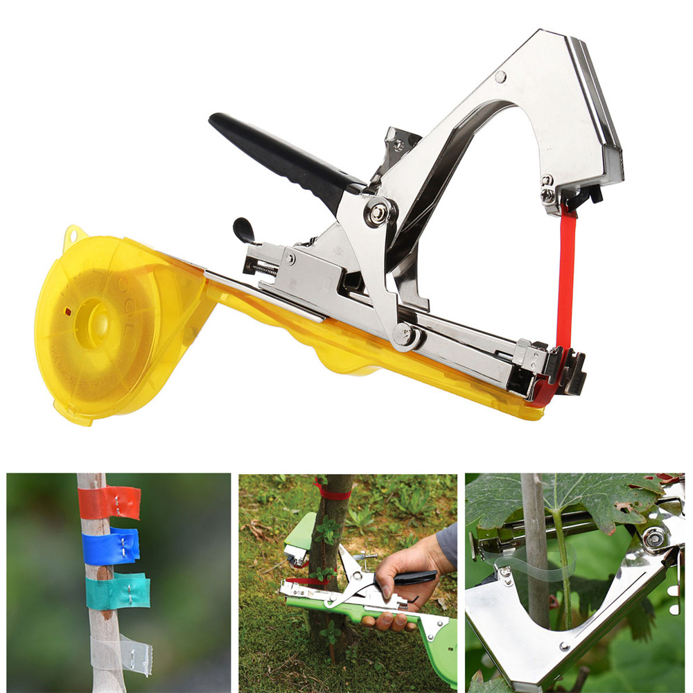 Tying Machine Plant Garden Plant Tapetool Tapener +10 Rolls Tape Set for Vegetable Grape Tomato Cucumber Pepper Flower