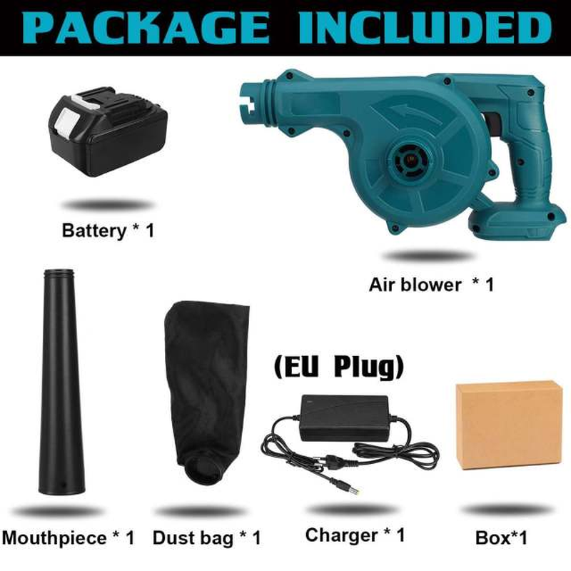 2000W Cordless Electric Air Blower & Suction Handheld Leaf Computer Dust Collector Cleaner Power Tools for Makita 18V Battery