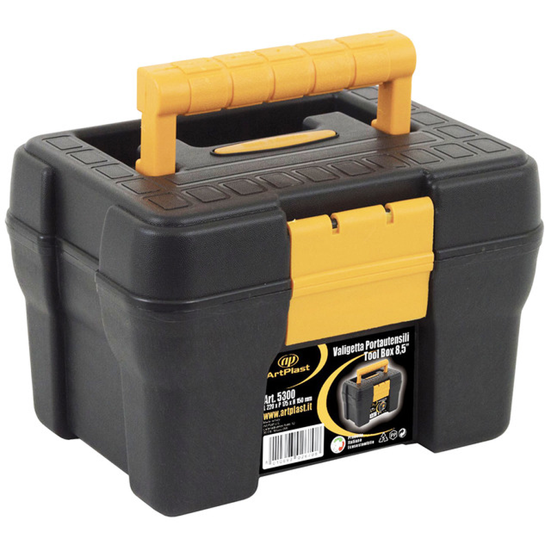 Artplast Polypropylene Tool Boxes/Briefcases with Handles in Various Colors