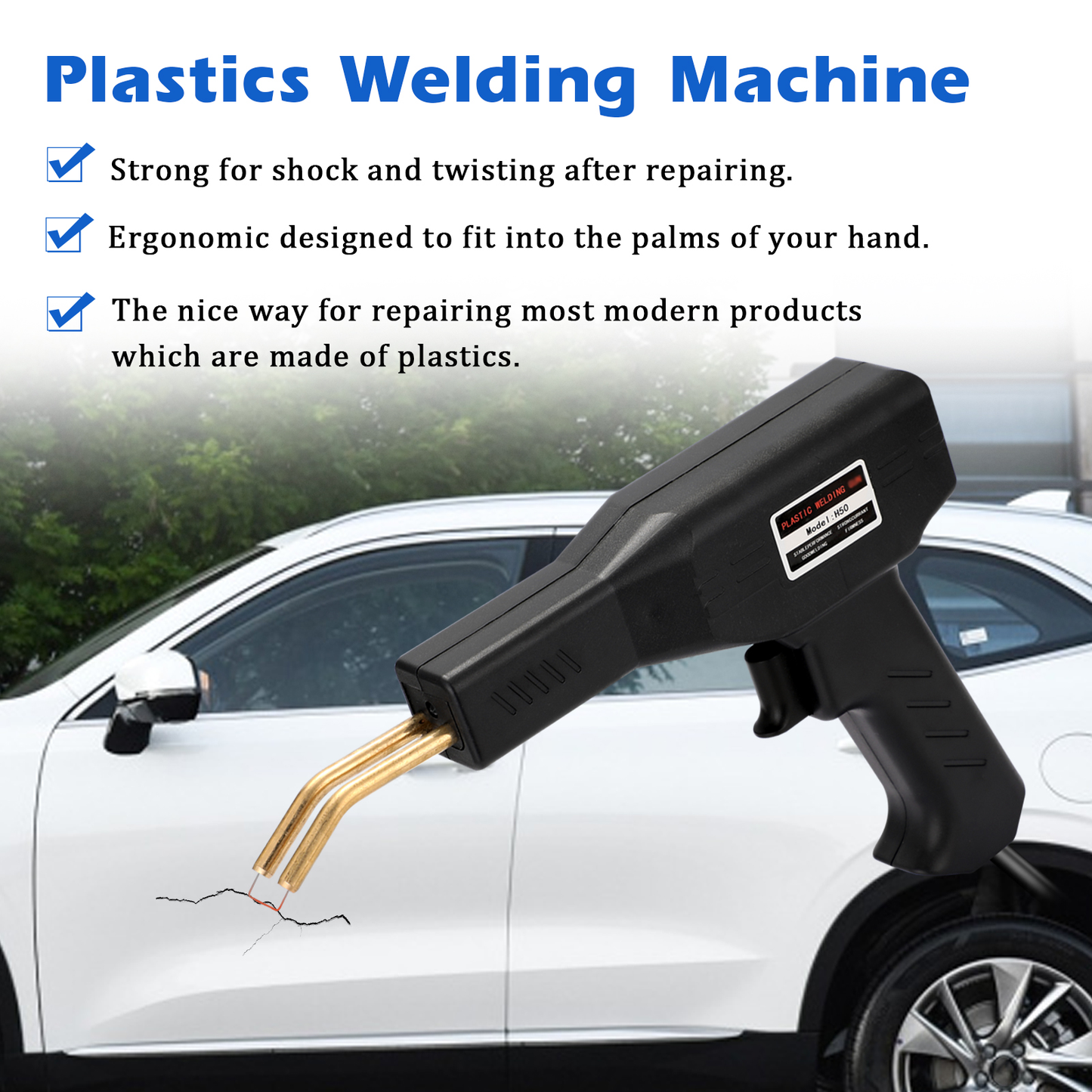 50W Handy Plastic Welder Hot Stapler Welding Machine Soldering Iron for Plastic Staple Repairing Machine Car Bumper Repair Tools