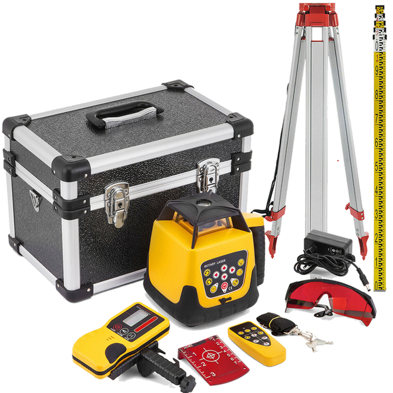 Nivel Laser Level 360 Auto Self-Leveling with Tripod and Staff Kit 500M Range Professional Rangefinder Construction Tools