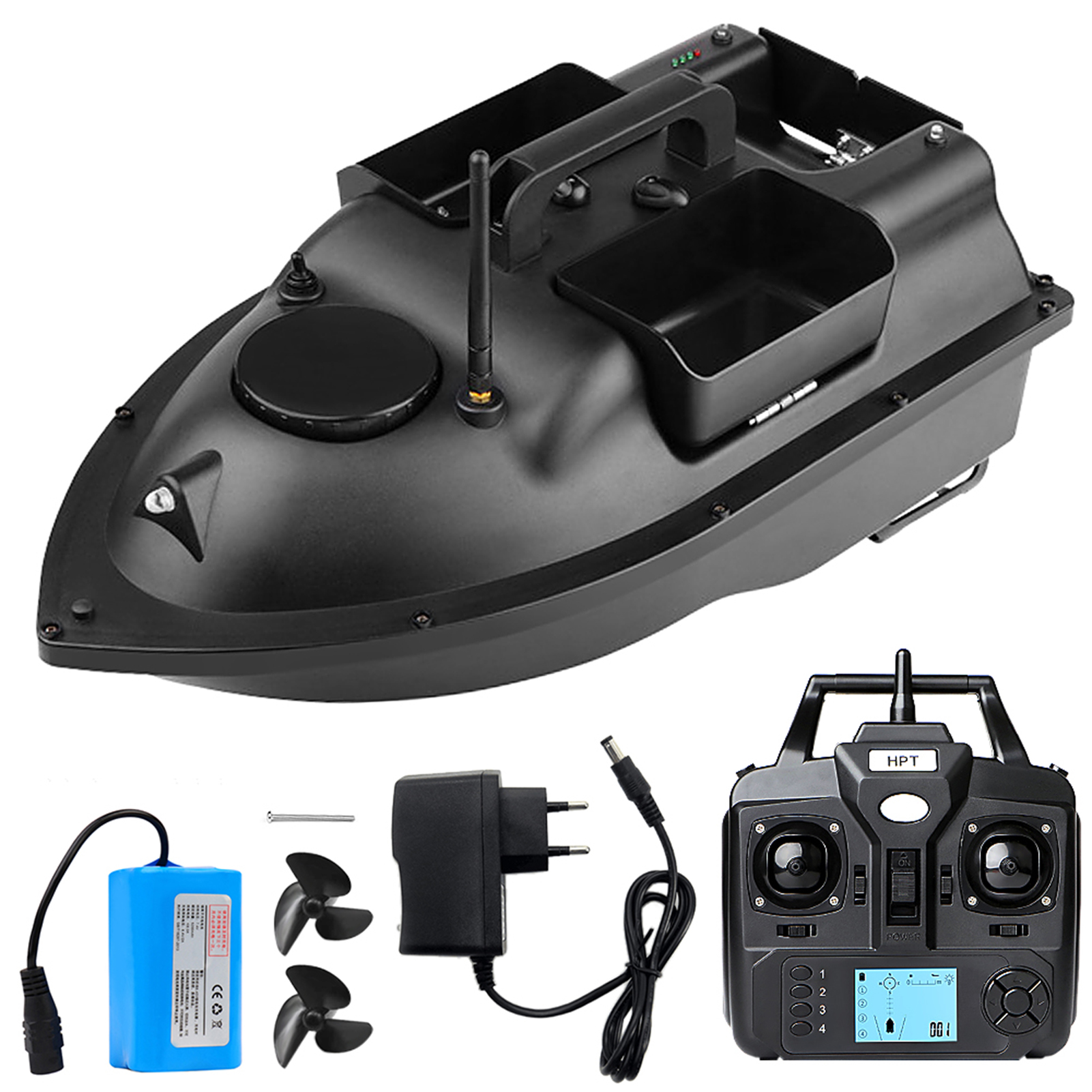 5200/12000Mah GPS Fishing Bait Boat with 3 Bait Containers