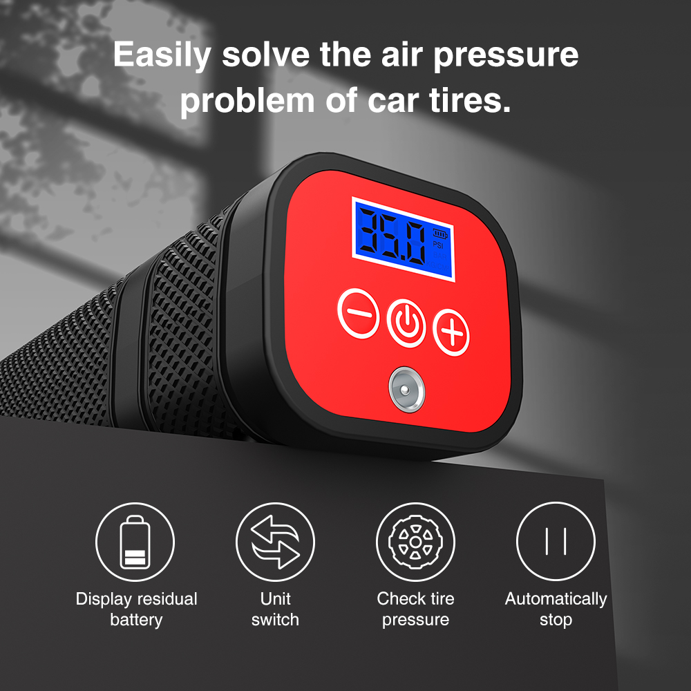 Air Compressor Digital Tire Inflator for Auto Motorcycle Bicycle Car Tyre Inflator Wireless Electric Air Pump