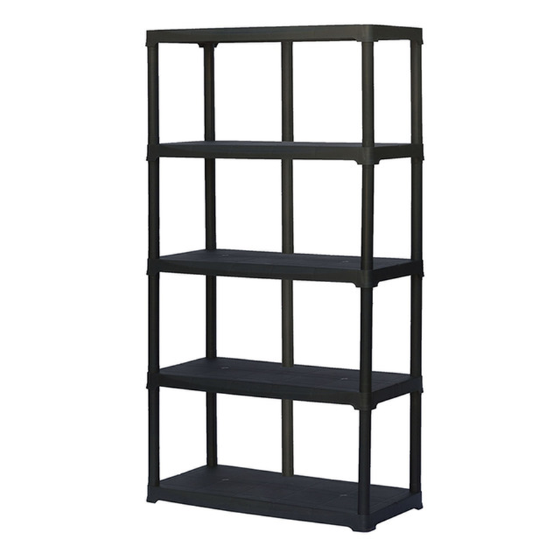 Modular Polypropylene Artplast Shelves Collection "Tempo", with Various Dimensions and Shelves Black and Ivory Color