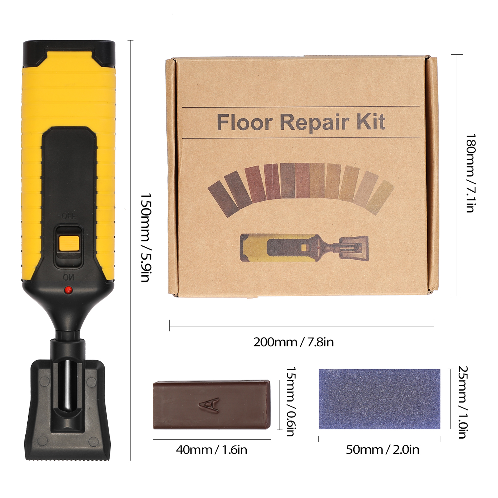 Home Household Laminate Repairing Kit Floor Repairs Kit DIY Multifunctional Wood Board Repairs Tool Kit with 11 Wax Blocks