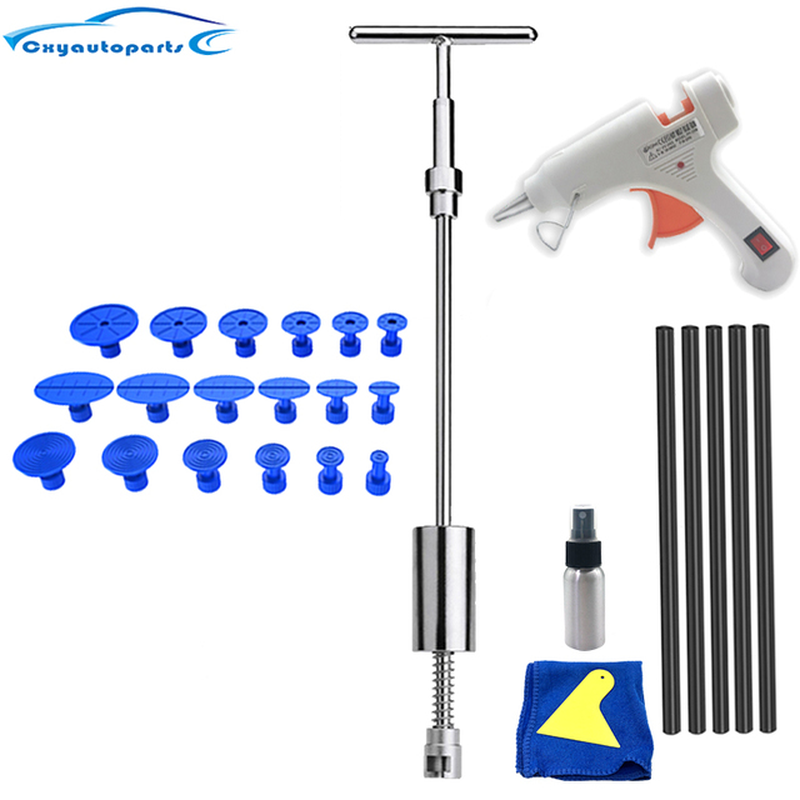 Car Dent Repair Puller Tool Slide Reverse Hammer Auto Dent Removal 18+Suction Cups for Hail Damage Mechanical Workshop Tools