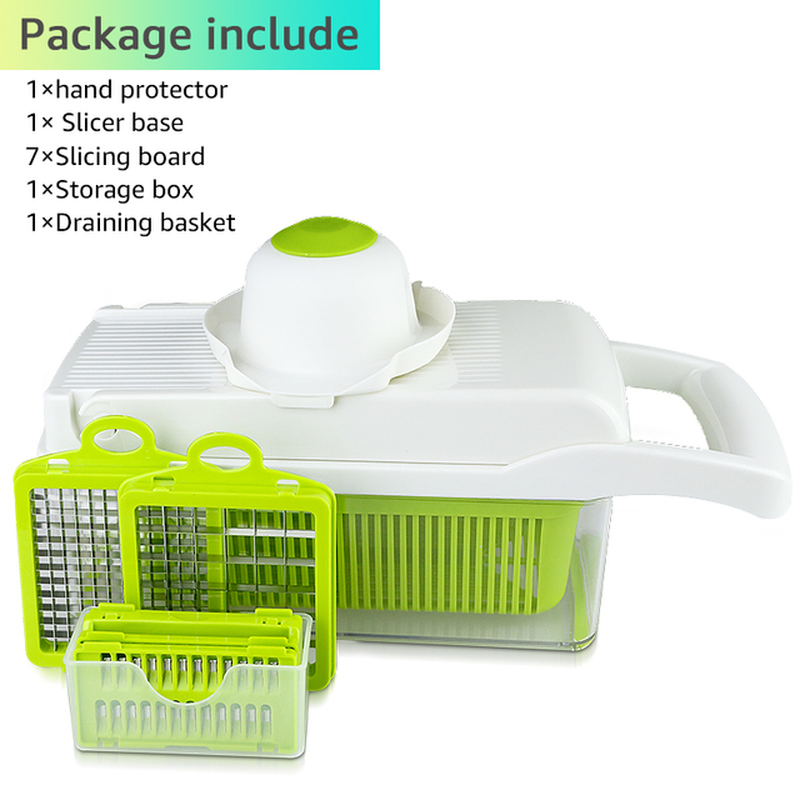 Vegetable Cutter Multifunctional Slicer Fruit Potato Peeler Carrot Grater Kitchen Accessories Basket Vegetable Slicer