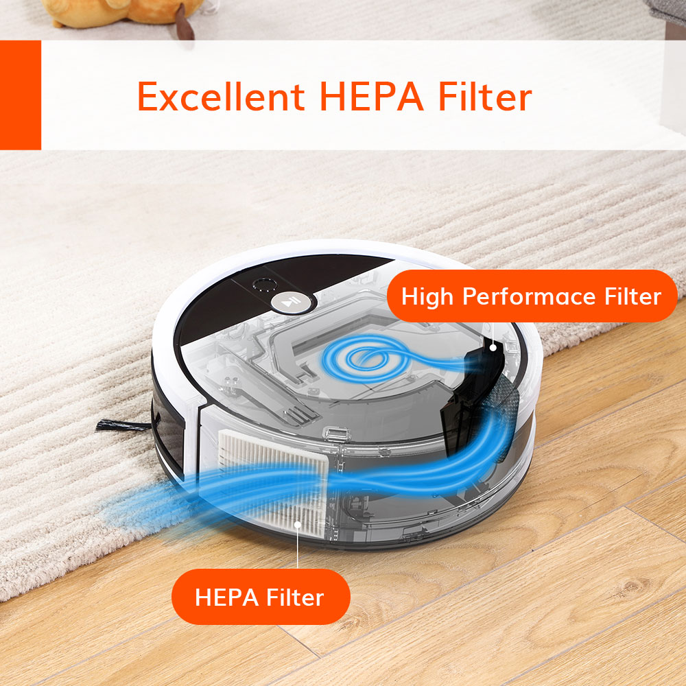 V9E Robot Vacuum Cleaner Smart Suction, Dust Box WIFI Cellphones APP ,4000Pa Suction 110 Mins Runtime, Household Tools