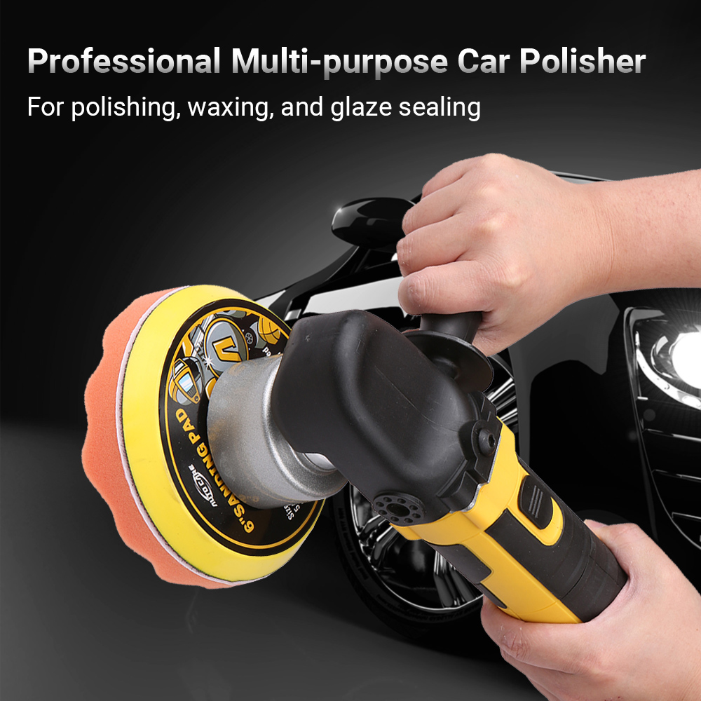 6-Inch Car Polisher Handheld Polishing Machine Electric Powered Waxer Machine 6 Speeds for Furniture Automobile Ceramic