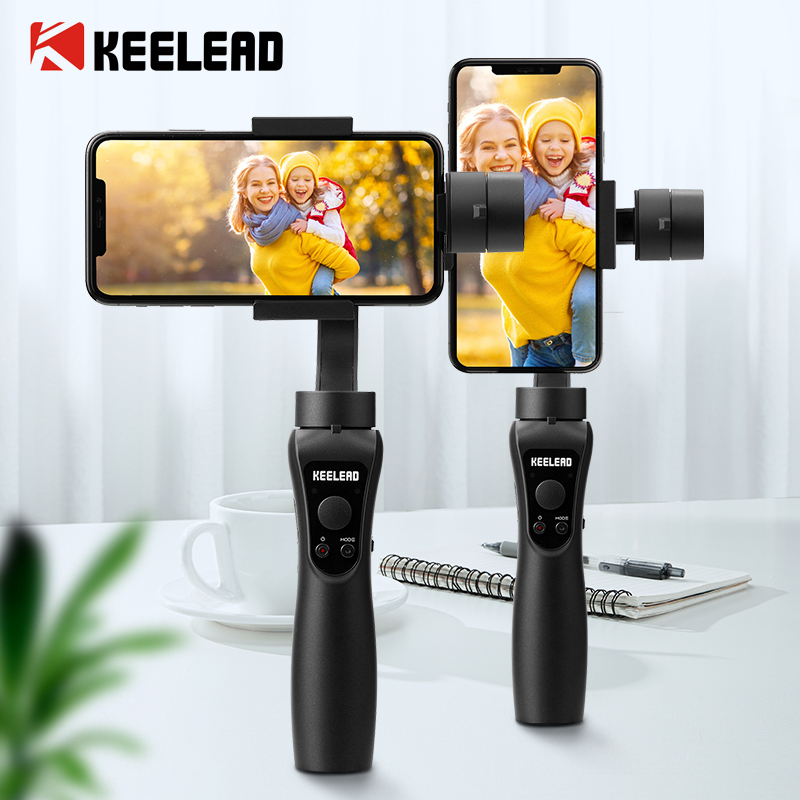 KEELEAD Original S5 3 Axis Gimbal Handheld Stabilizer for Video Record Vlog Live for Mobile Smartphone Action Camera Gopro