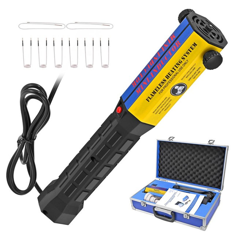 EU Stock 1000W Flameless Electromagnetic Mini Induction Heater with 8 Pieces Coil Kits for Auto Use Bolt Remover